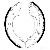 Барабанные тормозные колодки, комплект BOSCH KRU6G BS8 15 341642 0986487570 - Изображение 4