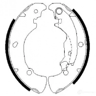 Барабанные тормозные колодки, комплект BOSCH 341636 B S809 0986487560 9ES8UK8