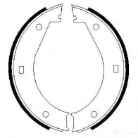 Тормозные колодки ручника, комплект BOSCH JQ6E9I 341441 0986487211 BS47 6 - Изображение 3