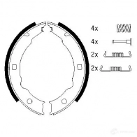 Тормозные колодки ручника, комплект BOSCH 0986487579 Peugeot 406 1 (8E, 8F) Универсал 2.0 16V 136 л.с. 2000 – 2004 BJY4Z BS82 1