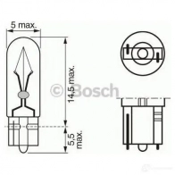 Лампа накаливания W1.2W 1.2 Вт 24 В BOSCH 24V 1,2W TRUCKLIGHT 350410 1987302504 DJET1