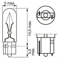 Лампа W2X4.6D 1.2 Вт 24 В BOSCH IR8RK S 1987302873 350545 - Изображение 3