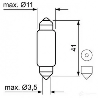 Лампа SV8.5-8 1 Вт 12 В 6000K BOSCH 4CIK WC 1987301509 1437245411 - Изображение 4