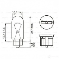 Лампа W2W 2 Вт 24 В BOSCH DQXYI 24V 2W TRUCKLIGHT 1987302516 350419 - Изображение 5