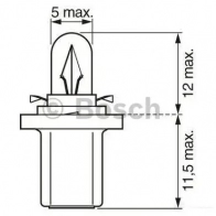 Лампа BAX 1.2 Вт 24 В BOSCH 350418 S2SUCN 1987302514 24V 1,2W TRUCKLIGHT - Изображение 4