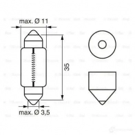 Лампа накаливания BOSCH 635F18F 1987302228 12V 10W PURE LIGHT 350328 - Изображение 3