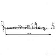 Трос ручника, стояночного тормоза BOSCH Toyota Auris B C2438 DM66VVJ 1987482438