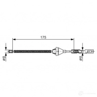 Трос ручника, стояночного тормоза BOSCH 353992 TL0S7O4 1987477906 B C686 - Изображение 5
