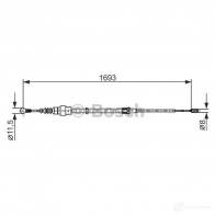Трос ручника, стояночного тормоза BOSCH LP2UL2J 353814 BC 560 1987477698 - Изображение 5