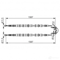 Трос ручника, стояночного тормоза BOSCH WTNV4 1987482537 BC 2537 355547