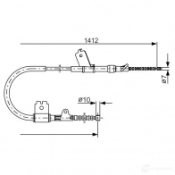 Трос ручника, стояночного тормоза BOSCH Q3JIL 353571 BC2 96 1987477403