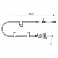 Трос ручника, стояночного тормоза BOSCH BC 2730 2N3B34T 1987482730 1193509470 - Изображение 3