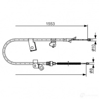 Трос ручника, стояночного тормоза BOSCH 1987482156 BC10 50 Toyota Yaris (XP10) 1 Хэтчбек NVERUR