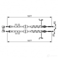 Трос ручника, стояночного тормоза BOSCH C0 6T3MA Ford Tourneo Connect 1 (C170) Минивэн 1.8 TDCi /TDDi /DI 75 л.с. 2002 – 2013 1987482870