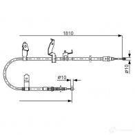 Трос ручника, стояночного тормоза BOSCH B C946 355122 YU2UJZ 1987482052