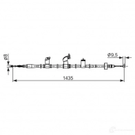 Трос ручника, стояночного тормоза BOSCH 3DR AK28 1987482843 1437241235 - Изображение 2