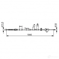 Трос ручника, стояночного тормоза BOSCH BC2 653 355645 1987482653 22VLB