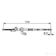 Трос ручника, стояночного тормоза BOSCH 1987477542 S7GBVB4 B C404 Toyota RAV4 (XA10) 1 1994 – 2000