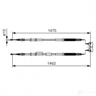 Трос ручника, стояночного тормоза BOSCH Opel Corsa (D) 4 Хэтчбек 1.7 CDTI (L08. L68) 130 л.с. 2009 – 2014 BC 933 2W52Z 1987482039