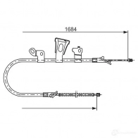 Трос ручника, стояночного тормоза BOSCH SST8V Toyota Yaris Verso 1987477549 BC41 1