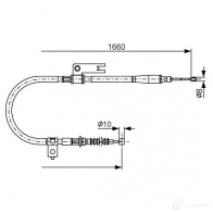Трос ручника, стояночного тормоза BOSCH O3F6MRW BC104 7 1987482153 355223