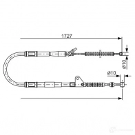 Трос ручника, стояночного тормоза BOSCH BC3 03 Toyota Carina 1987477410 WNYK9JP