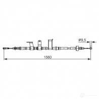 Трос ручника, стояночного тормоза BOSCH 1987482838 Hyundai i10 (BA, IA) 2 Хэтчбек 1.0 1.0 LPG 69 л.с. 2014 – 2016 E3I 8B