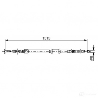 Трос ручника, стояночного тормоза BOSCH 1987477550 BC 412 Fiat Palio (178) 1 Универсал 1.4 69 л.с. 1997 – 2001 J8MN53L