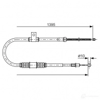 Трос ручника, стояночного тормоза BOSCH Mitsubishi Mirage 5 (CJ, CL) Хэтчбек BC 956 V36HZG0 1987482062