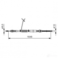Трос ручника, стояночного тормоза BOSCH TFAJW9 BC 929 1987482035 Ford Transit 7 (FD) Автобус 2.2 TDCi 140 л.с. 2007 – 2014