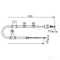 Трос ручника, стояночного тормоза BOSCH Hyundai Matrix (FC) 1 Минивэн 1.5 CRDi 102 л.с. 2004 – 2010 6LJX1 1987482210 BC11 04