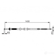 Трос ручника, стояночного тормоза BOSCH 4047025071192 Fiat Panda 1987482389 5 IAJZ8