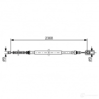 Трос ручника, стояночного тормоза BOSCH 1987477773 BC6 25 Peugeot Expert 1 (222, 3, 4) 1995 – 2006 SPHYHR
