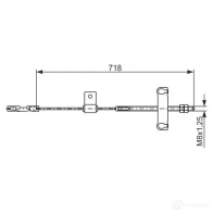 Трос ручника, стояночного тормоза BOSCH 1987482877 5C9P 9 Ford Transit 6 (FD) Автобус 2.0 DI (FE. FF. FG) 100 л.с. 2000 – 2006