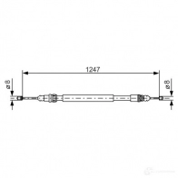 Трос ручника, стояночного тормоза BOSCH SZ9OHKF BC 349 353621 1987477473