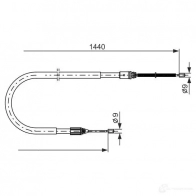 Трос ручника, стояночного тормоза BOSCH 1987477475 WYK32 Renault Megane (LA) 1 Седан 1.9 dCi (LA05. LA1F) 102 л.с. 2001 – 2003 BC 350