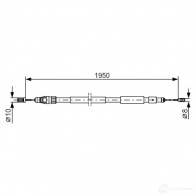 Трос ручника, стояночного тормоза BOSCH BC120 4 355378 DMYOTD 1987482320