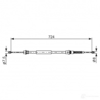 Трос ручника, стояночного тормоза BOSCH Peugeot 607 B C455 1987477593 FEWA8E