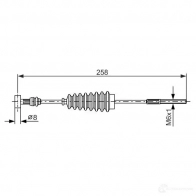 Трос ручника, стояночного тормоза BOSCH 14Z6TWO 1987477996 B C830 Toyota RAV4 (XA10) 1 1994 – 2000