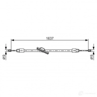 Трос ручника, стояночного тормоза BOSCH 1987482330 BC121 4 Mercedes C-Class (S204) 3 Универсал 2.1 C 200 CDI (2001) 136 л.с. 2010 – 2014 CHMTEQ