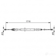 Трос ручника, стояночного тормоза BOSCH 1987477599 3M4JF BC46 1 Citroen C3 1 (FC, PF1) Хэтчбек 1.4 16V 88 л.с. 2003 – 2025