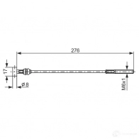 Трос ручника, стояночного тормоза BOSCH Toyota Corolla Verso B C846 1987477240 13UKJNQ
