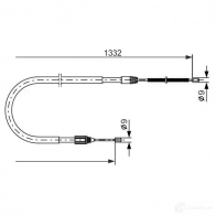 Трос ручника, стояночного тормоза BOSCH 2FA1Q 1987477781 B C632 Renault Megane 1 (BA, JA, EA, DA, LA) 1995 – 2002