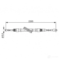 Трос ручника, стояночного тормоза BOSCH 5N5L8 Mercedes SL-Class (R129) 1 Кабриолет 6.0 600 SL (1276) 408 л.с. 1992 – 1994 1987477844 BC72 4