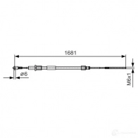 Трос ручника, стояночного тормоза BOSCH BC77 9 1987477924 9EBVCUQ Bmw 3 (E36) 3 Хэтчбек 1.9 318 ti 140 л.с. 1995 – 2000