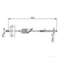 Трос ручника, стояночного тормоза BOSCH G2GGM 1987477832 BC 717 353930