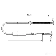 Трос ручника, стояночного тормоза BOSCH BC 656 353906 1987477808 FPYYW