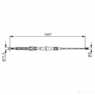 Трос ручника, стояночного тормоза BOSCH B C792 1987477958 6957B 354043 - Изображение 6