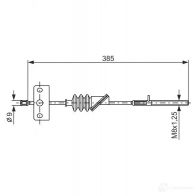Трос ручника, стояночного тормоза BOSCH 1987477385 Fiat Marea (185) 1 Универсал 2.4 160 л.с. 2000 – 2007 B C281 TDX5I