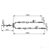 Трос ручника, стояночного тормоза BOSCH 1987482851 1437241266 BTL5 VG